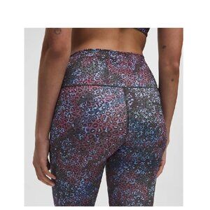 NWT Lululemon Wunder Train High-Rise Tight 28" Cosmic Leopard Multi Sz 8